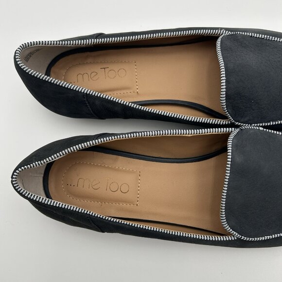ME TOO YASOR  Women’s 9M Dark Blue Loafer Flats with White Trim - Picture 6 of 10